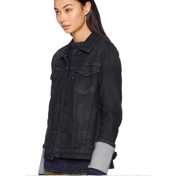 blanknyc red fury denim jacket